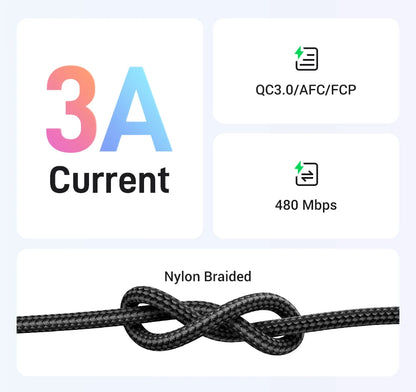 UGREEN 3A USB Type A to Type C Fast Charging Cable