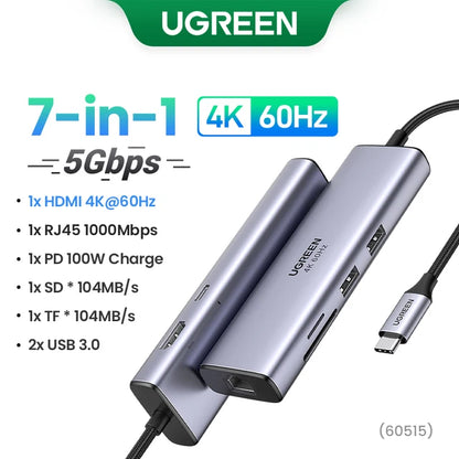 UGREEN ProHub 8K: 10-in-1 Dual HDMI USB-C Dock with 100W PD, RJ45, and USB 3.0 for MacBook