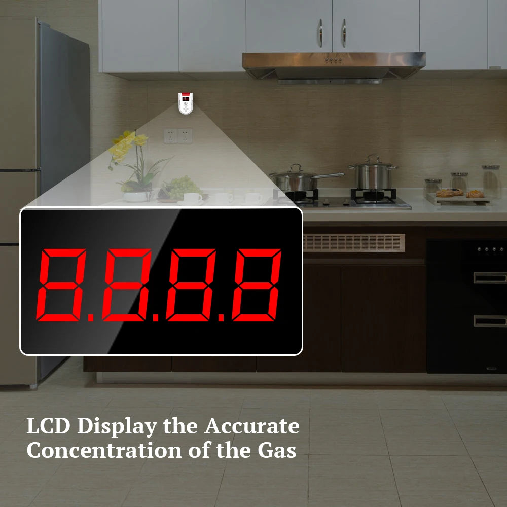 KERUI LPG GAS Detector Alarm Combustible Gas Detector For Home Alarm System