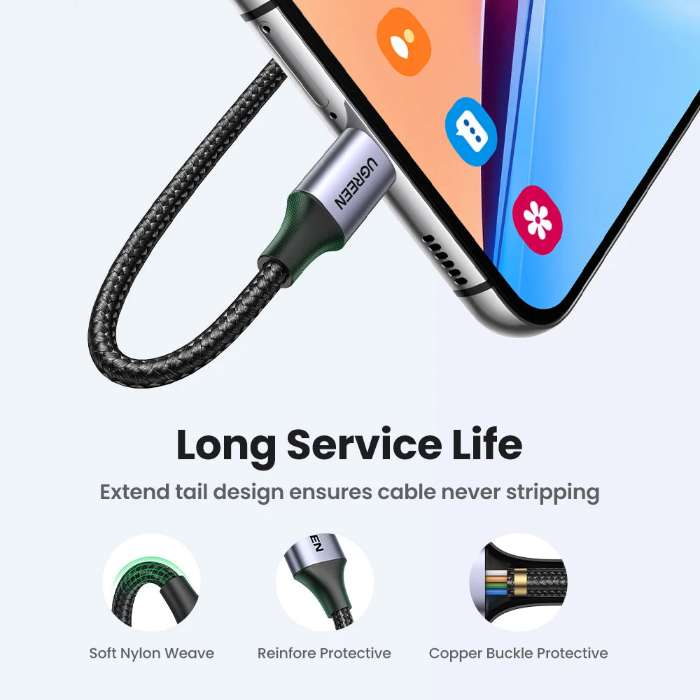 UGREEN 3A USB Type A to Type C Fast Charging Cable