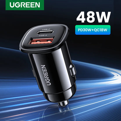 UGREEN 48W USB Type C and Type A Car Charger